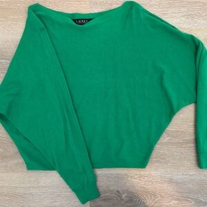 Vibrant Green Ralph Lauren crew neck sweater
